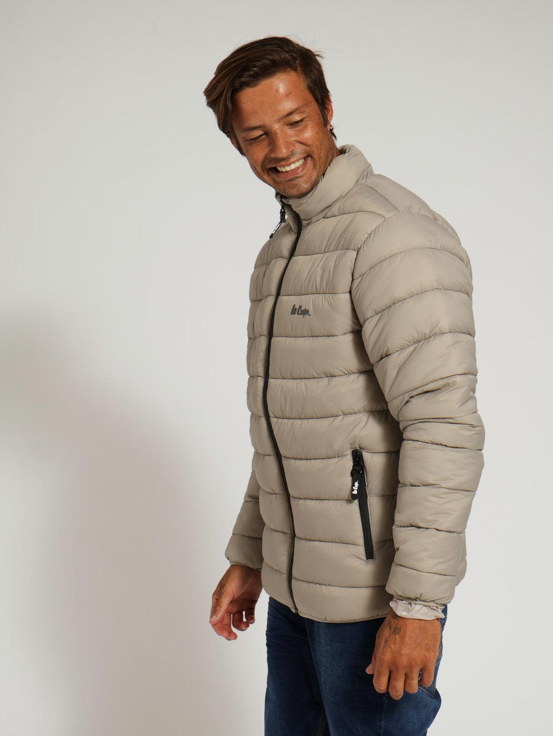 Cass Fur Lined Puffer Jacket - Stone