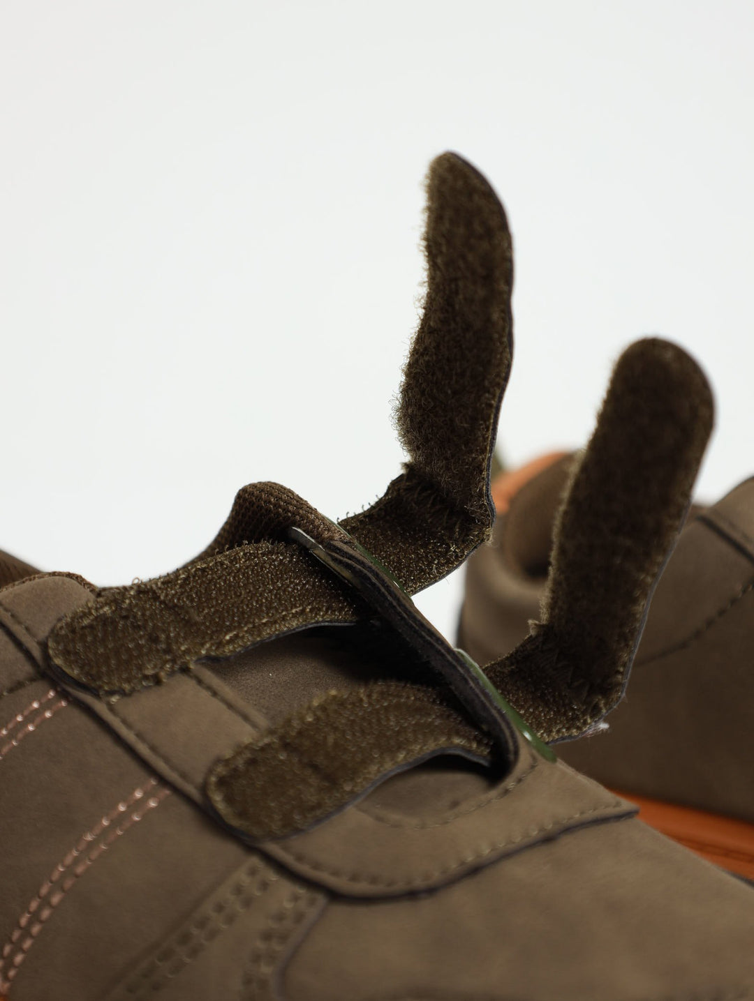 Pre-Boys Double Velcro Sneaker - Olive