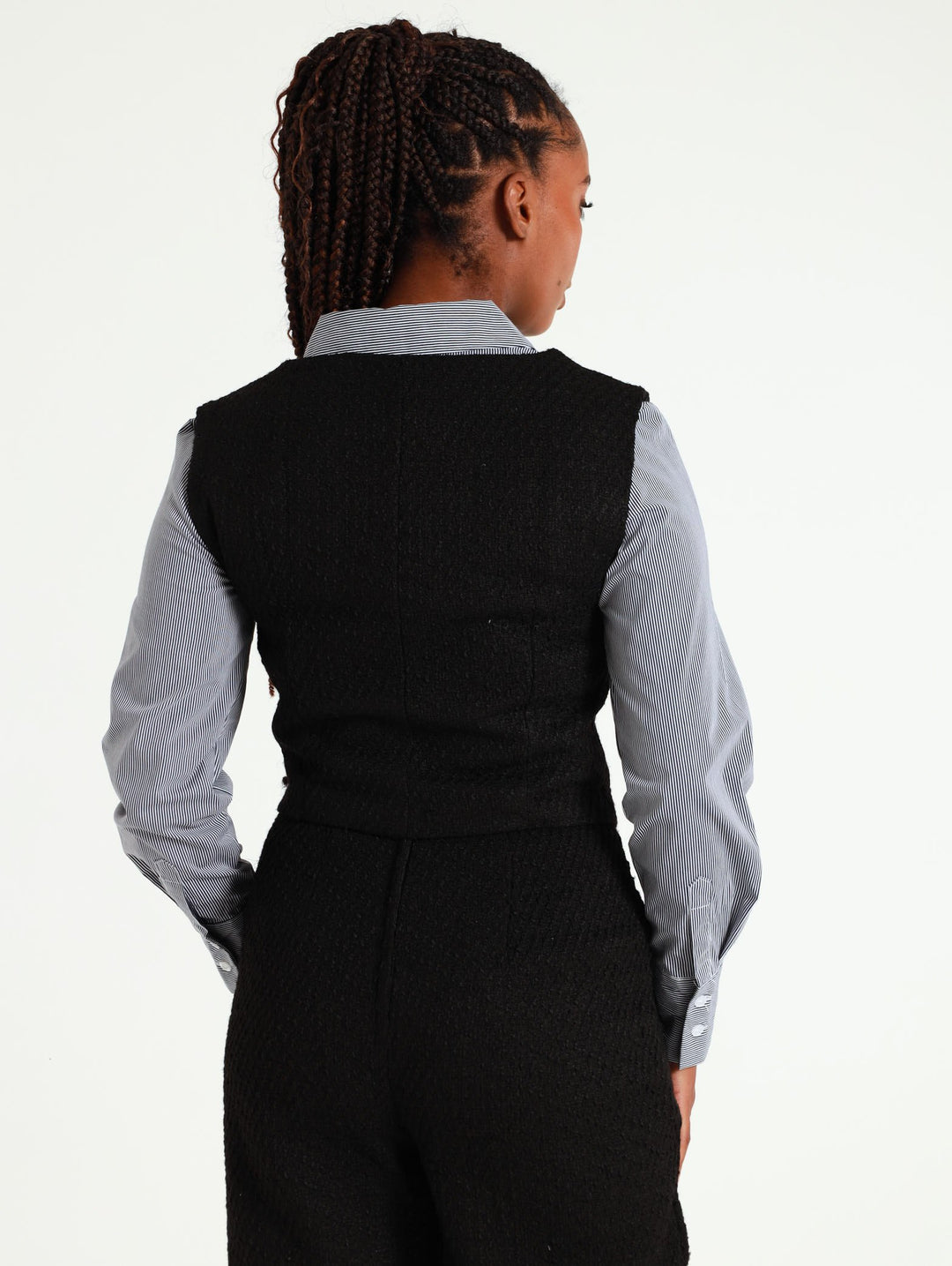 Tweed Waistcoat - Black