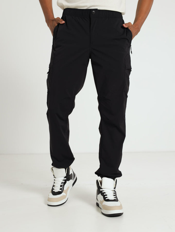 Zip Pocket Cargo Pants - Black