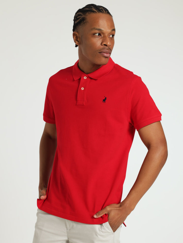 Stretch Pique Golfer - Red