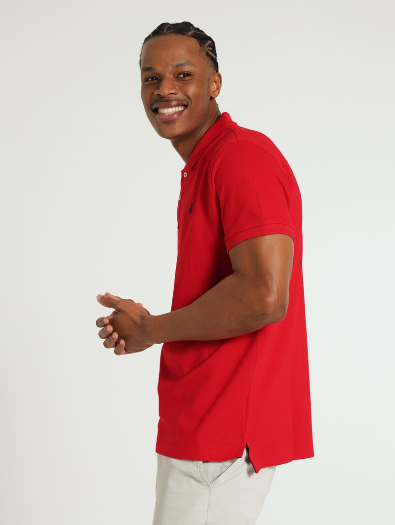 Stretch Pique Golfer - Red