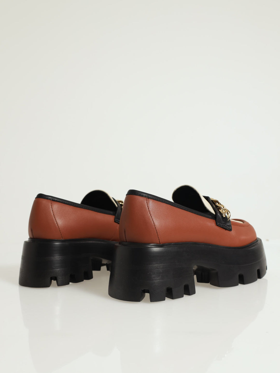 Motoride Chunky Buckle Detail Loafer - Cognac