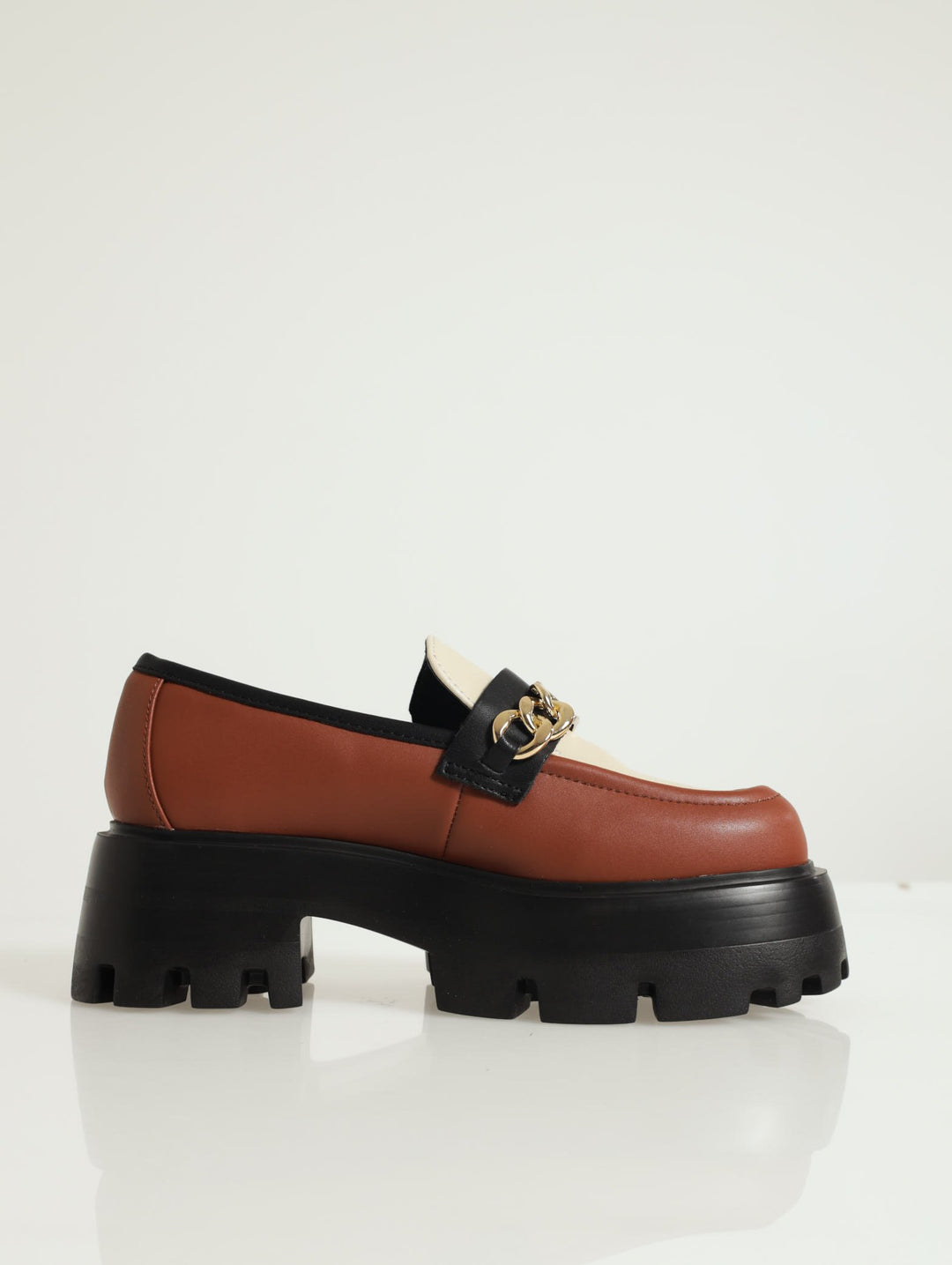Motoride Chunky Buckle Detail Loafer - Cognac