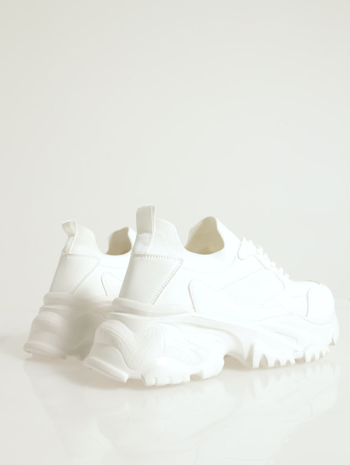 Obii Chunky Lace Up Sneaker - White