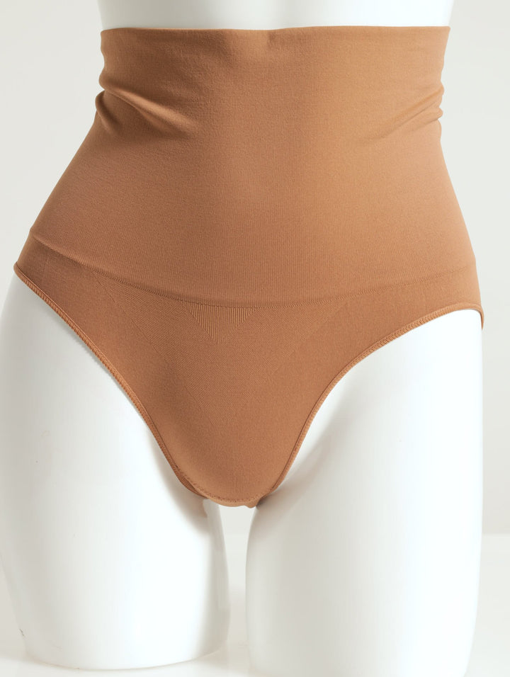 2 Pack Seamless Shapwear Brief - Mocha/Black