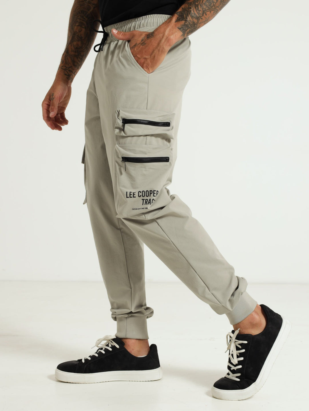 Sydney Utility Pocket Parachute Pants - Dark Grey