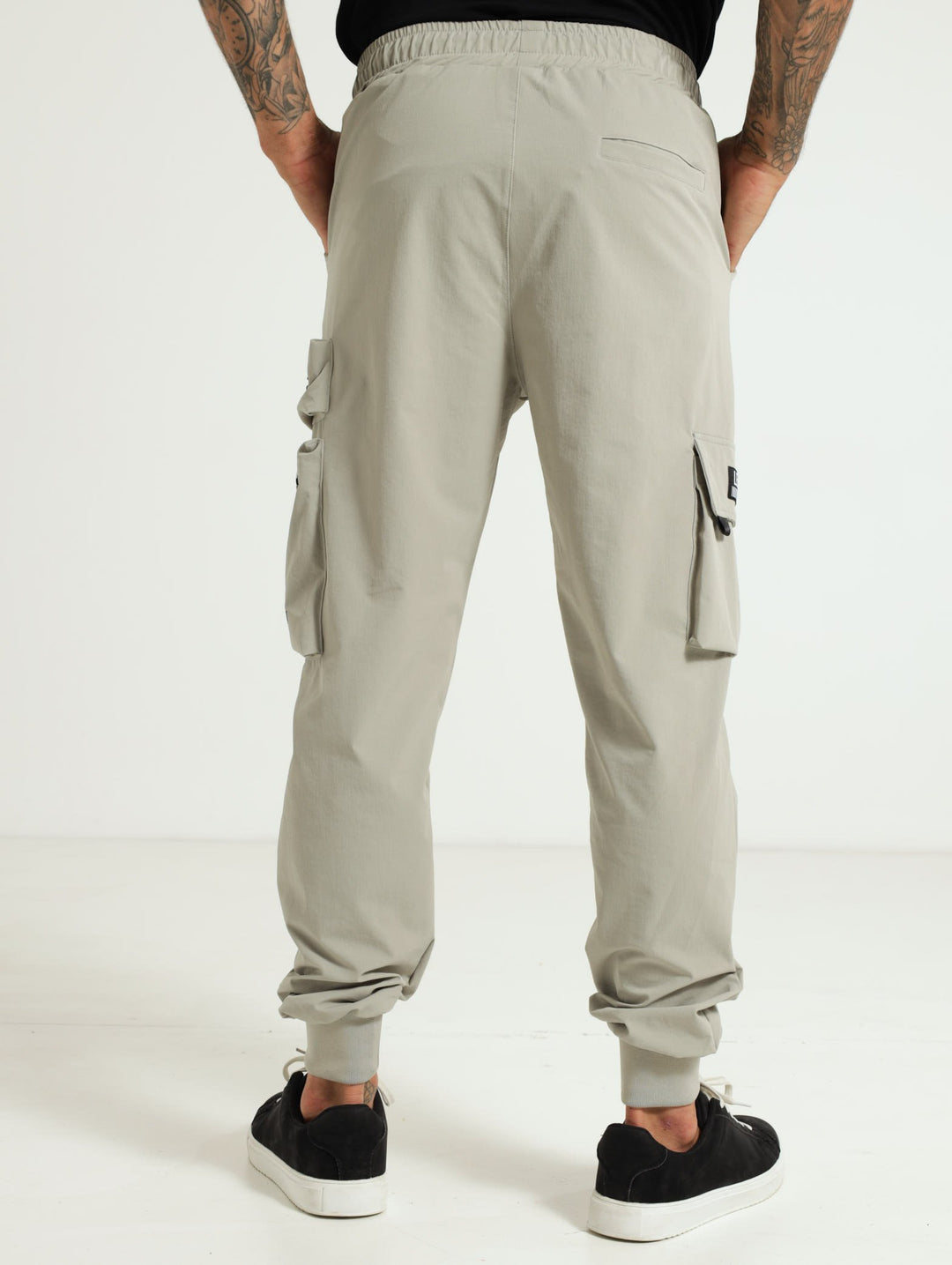 Sydney Utility Pocket Parachute Pants - Dark Grey