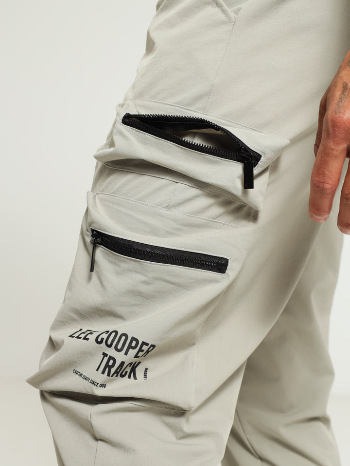 Sydney Utility Pocket Parachute Pants - Dark Grey