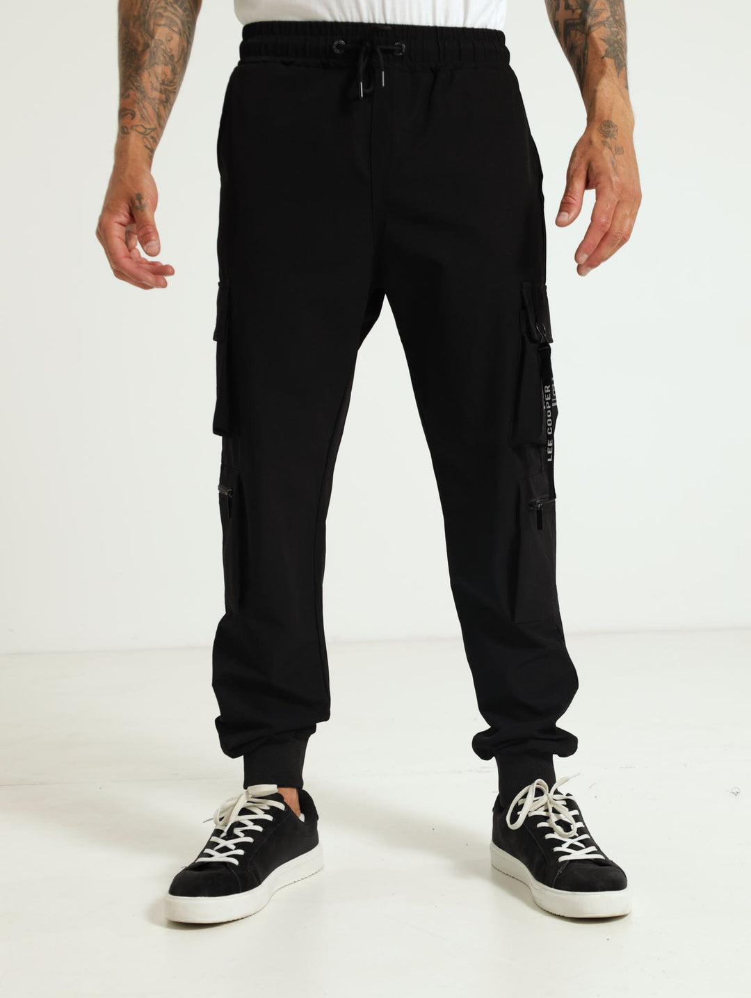 Sydney Utility Pocket Parachute Pants - Black