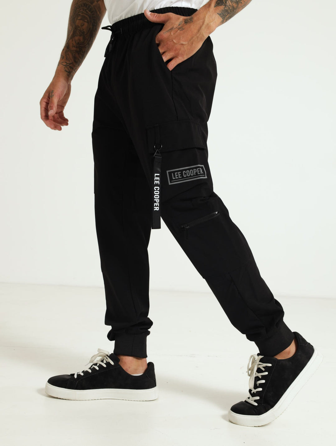 Sydney Utility Pocket Parachute Pants - Black