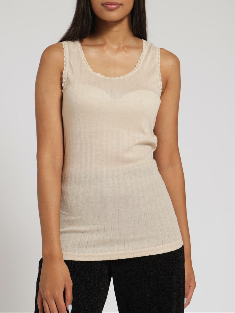 2 Pack Thermal Vest - White/Beige