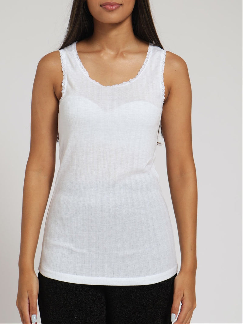 2 Pack Thermal Vest - White/Beige