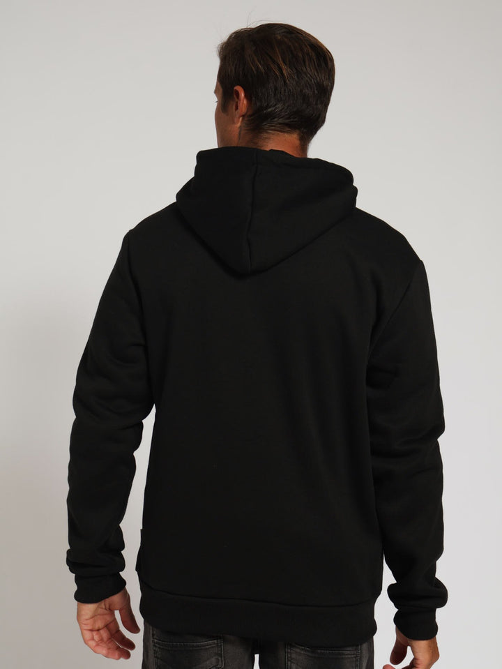 William Splatter Print Hoody - Black