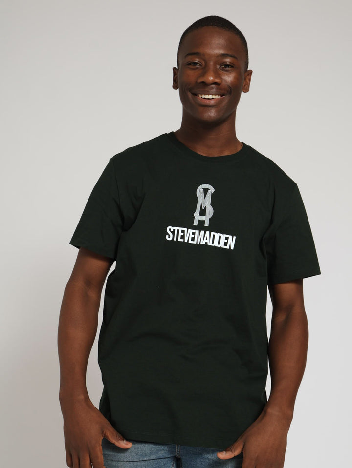 Jamie Crew Neck Logo Tee - Green