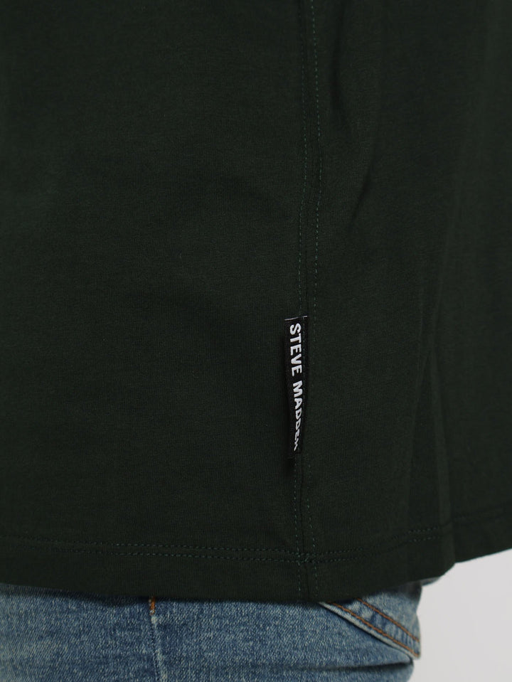 Jamie Crew Neck Logo Tee - Green