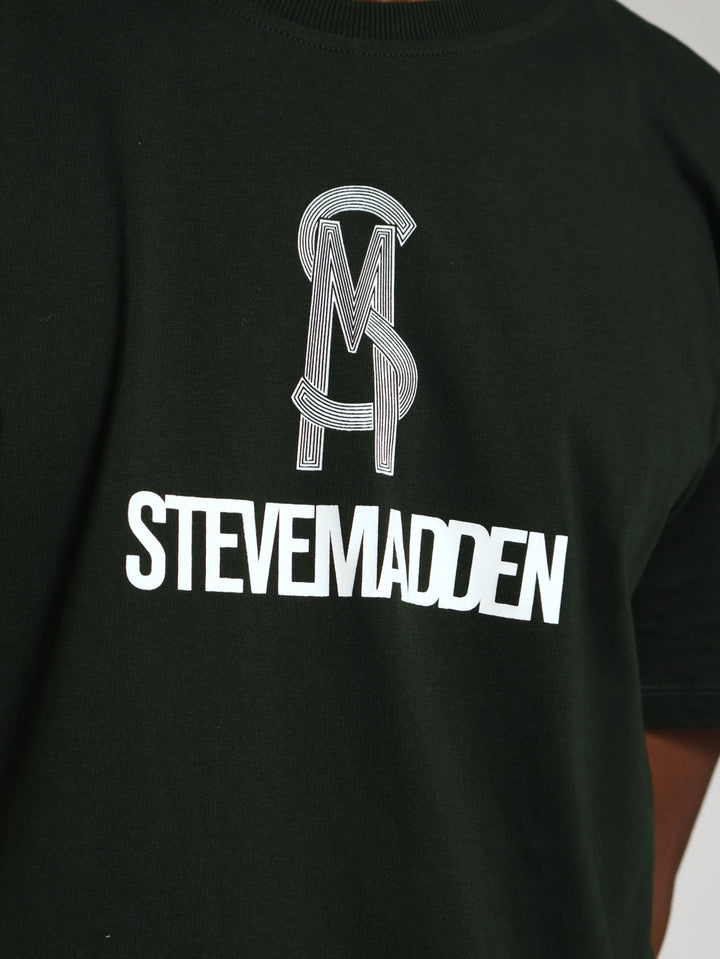 Jamie Crew Neck Logo Tee - Green