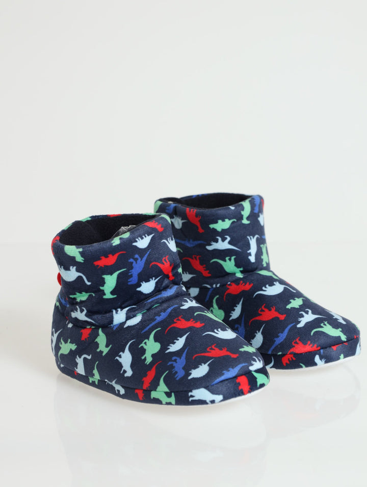 Dino Slipper Boot - Navy