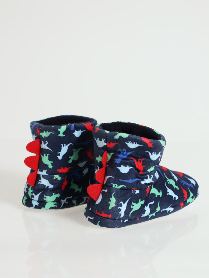 Dino Slipper Boot - Navy