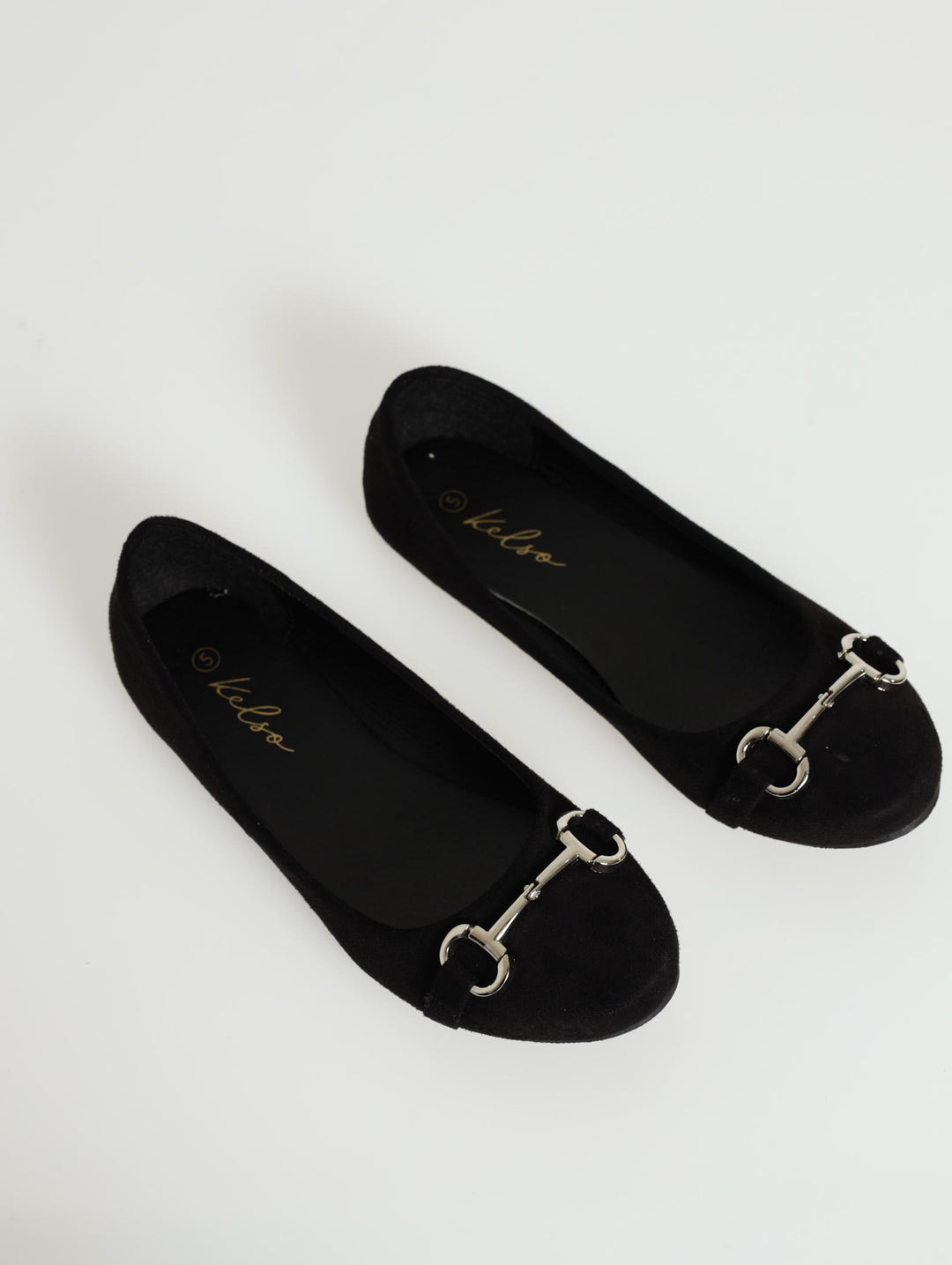 Ballet Pump With Metal Bar Trim - Black