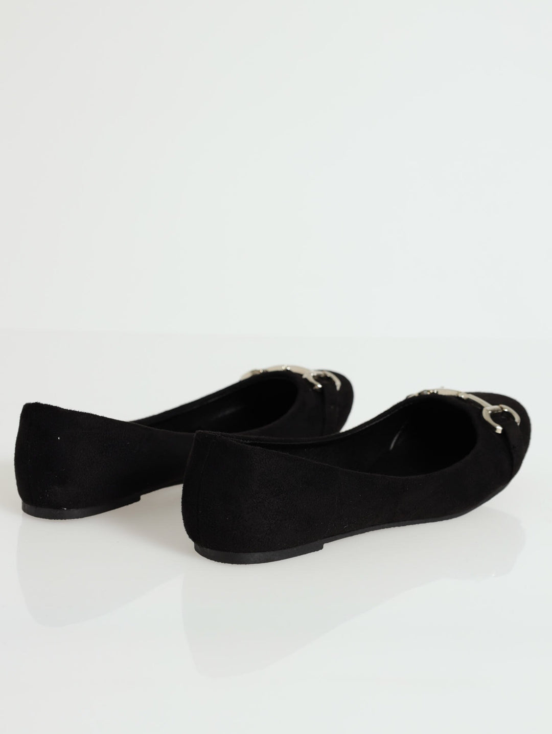 Ballet Pump With Metal Bar Trim - Black