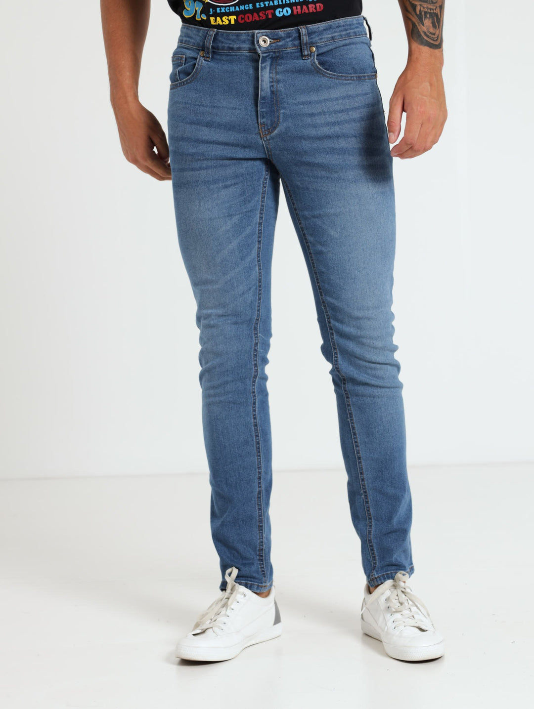 Men's Mid Wash Skinny Denim Jean