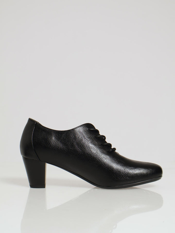 Soft Amrita Lace Up Court Heel - Black