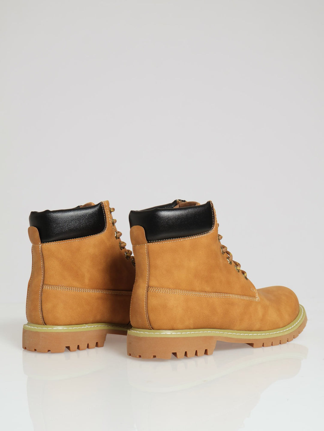 Lace Up Worker Boot - Honey