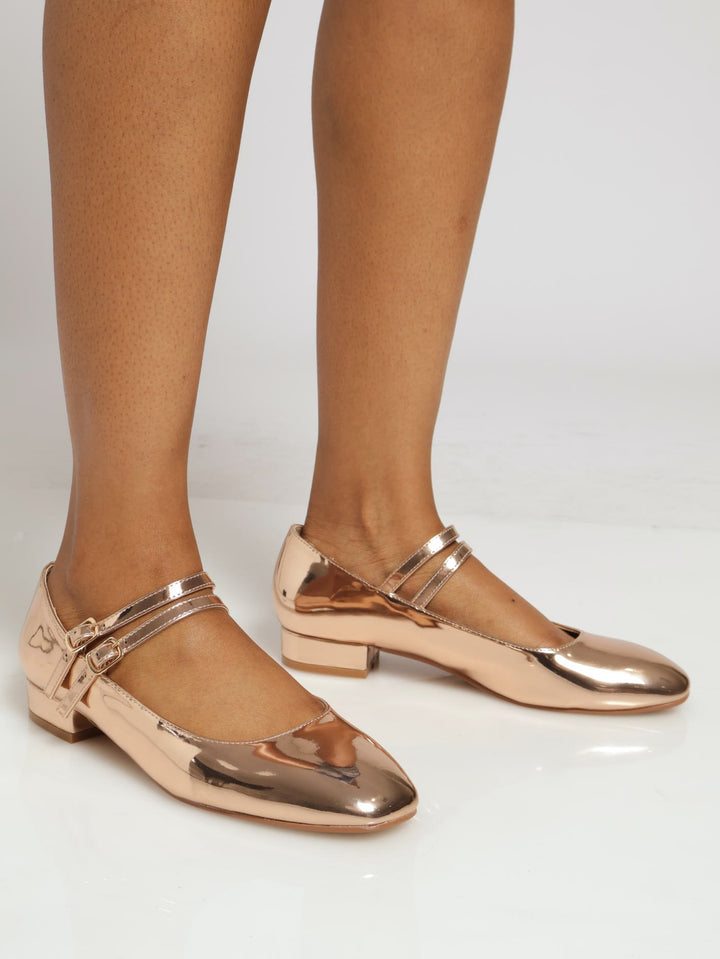 Metallic Mary Jane - Rose Gold