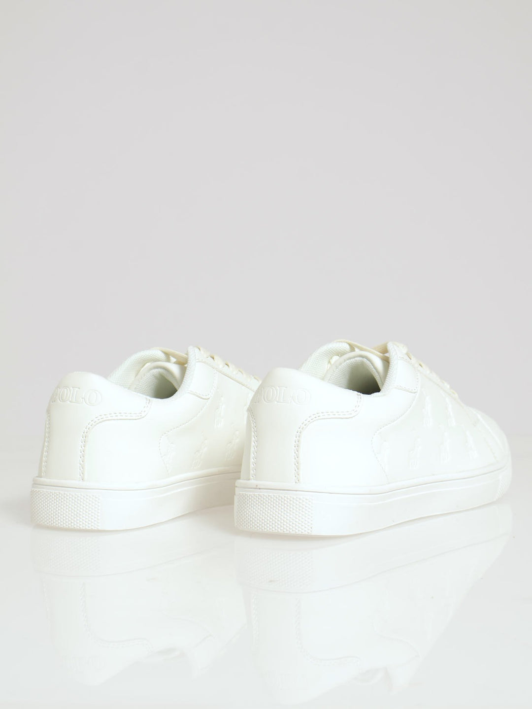 Debossed Pony Sneaker - White