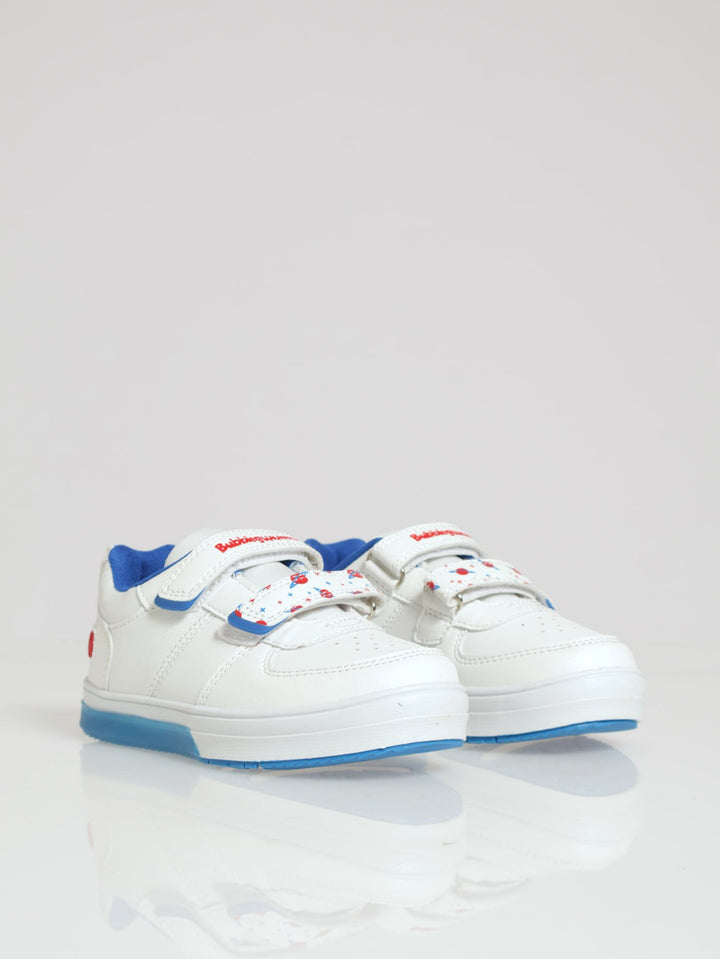 Pre-Boys Low Cut Neon Sneaker - White/Blue