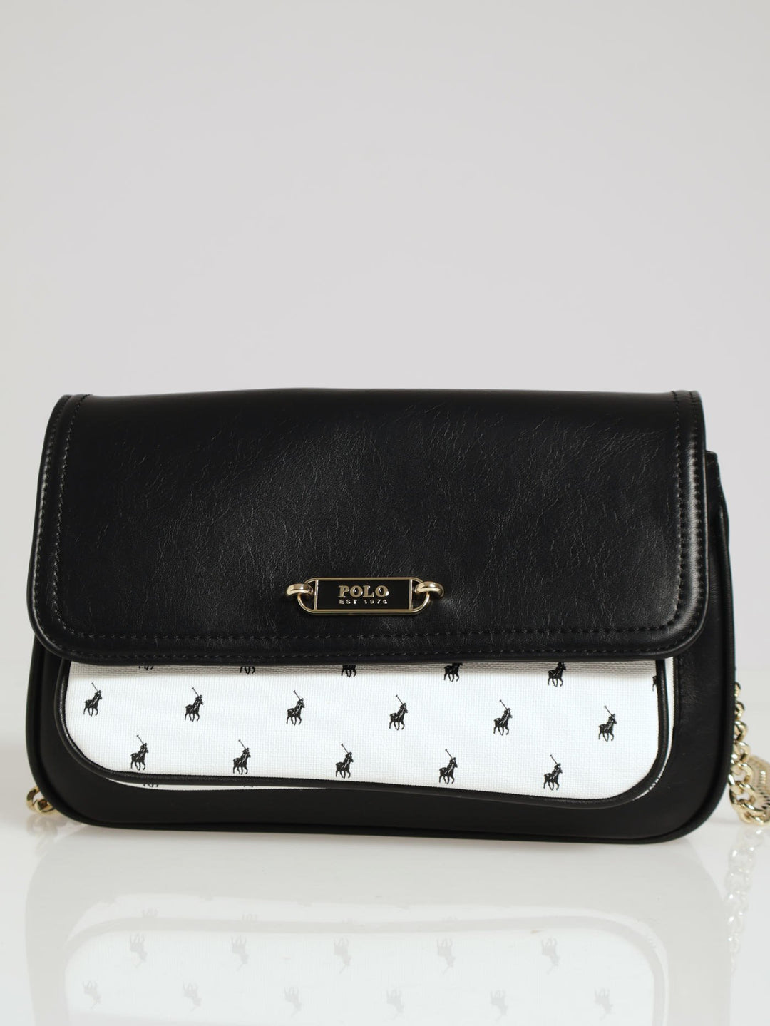 Marina Flapover Sling Bag - Black