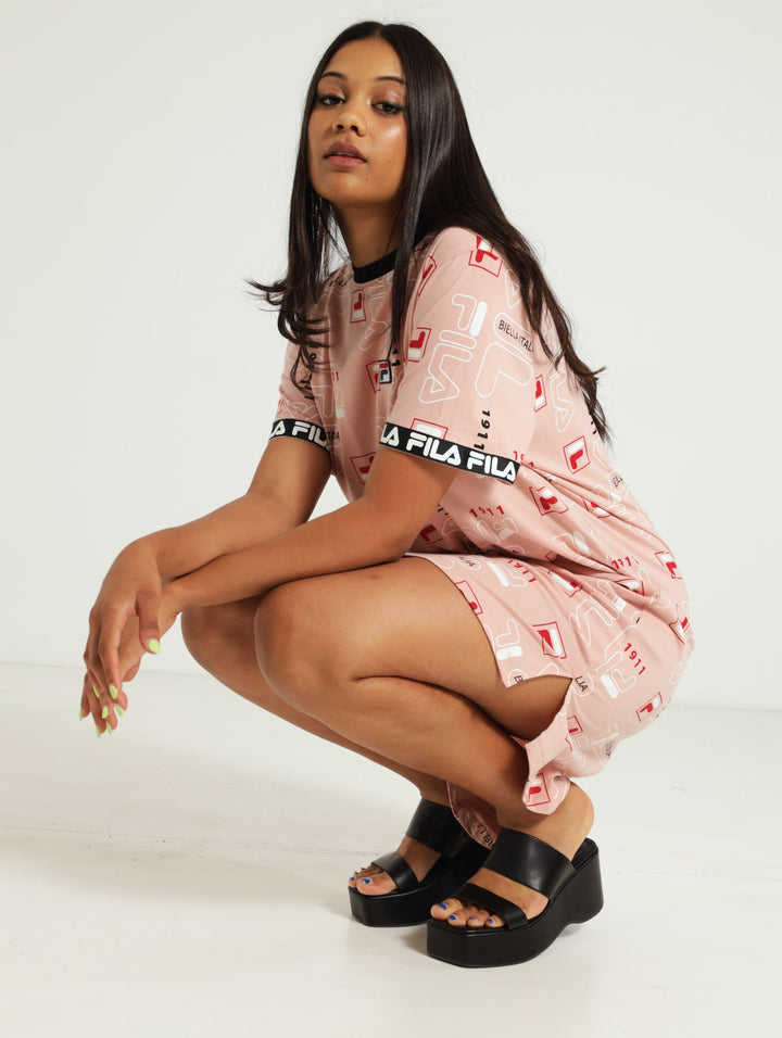 Skyler T-Shirt Dress - Rose