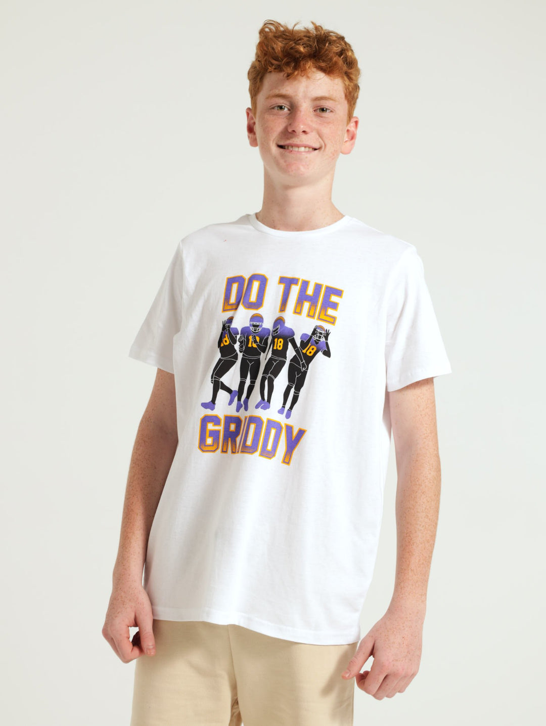 Boys Griddy Dance Tee - White