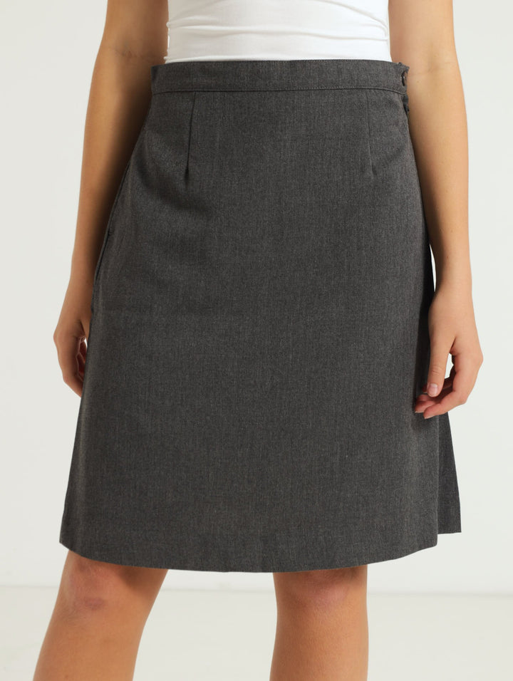 Girls School Skirt - Grey