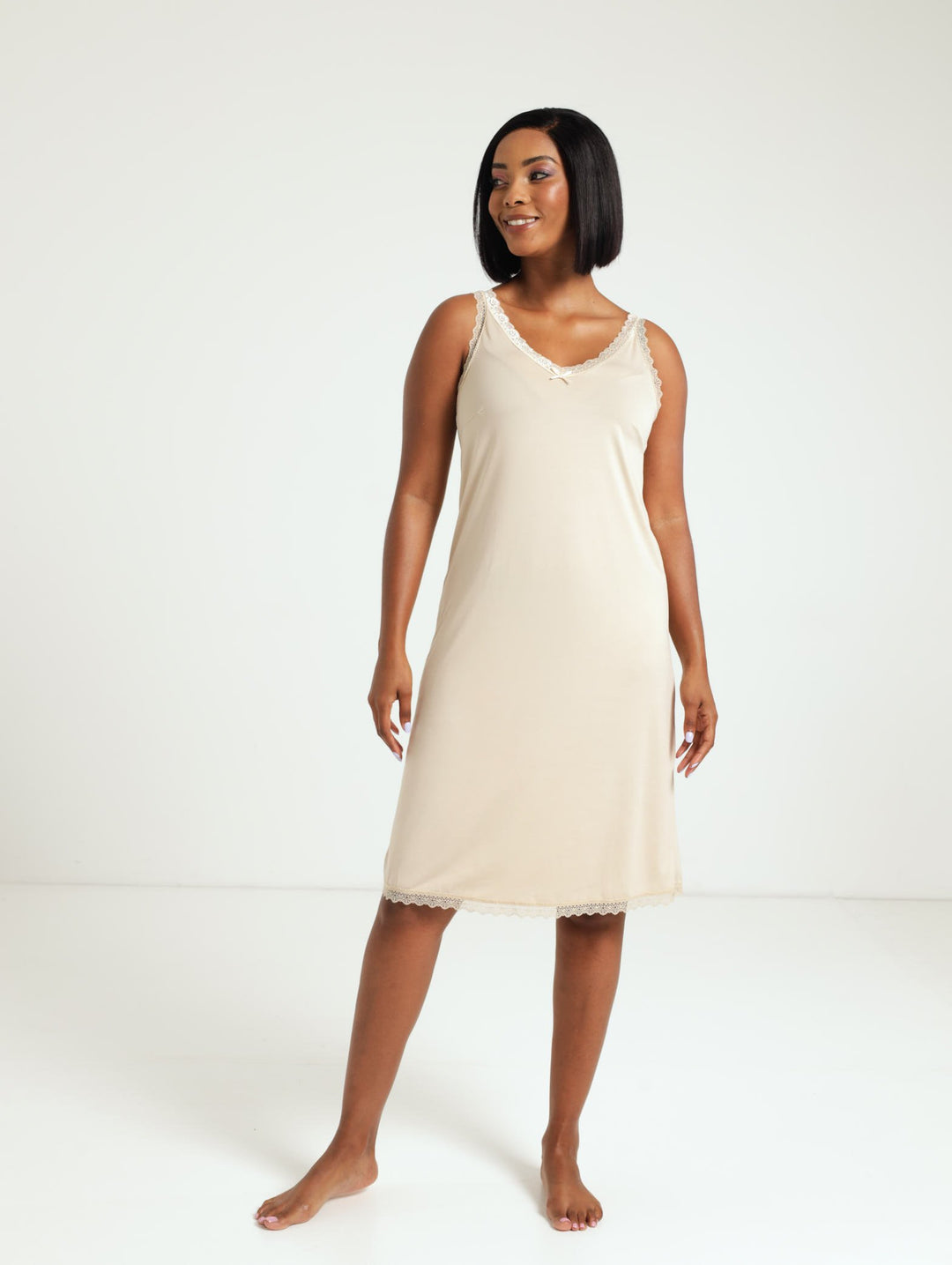 Full Slip With Lace Nude