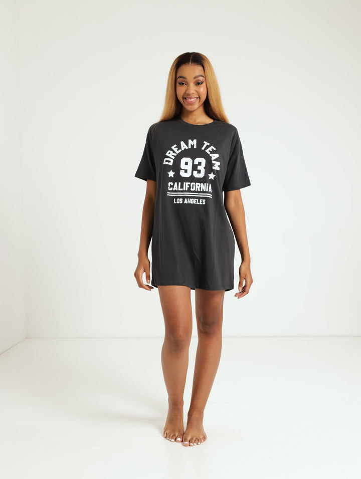 Angie Oversize Sleepshirt - Black