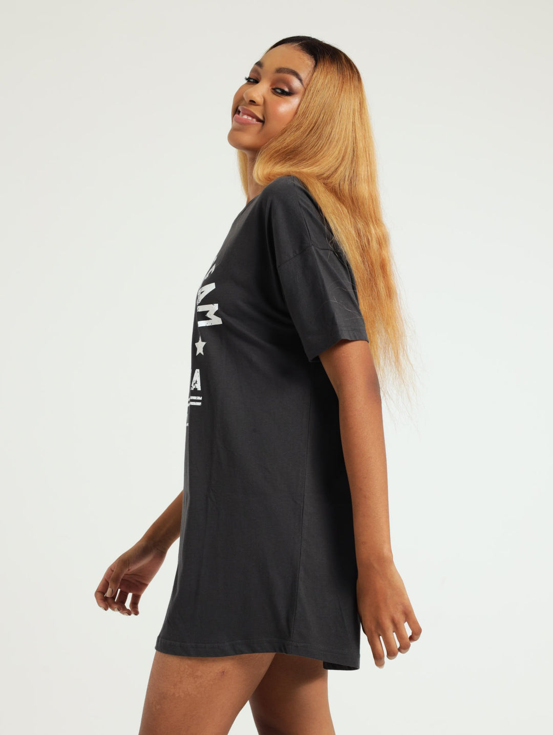 Angie Oversize Sleepshirt - Black