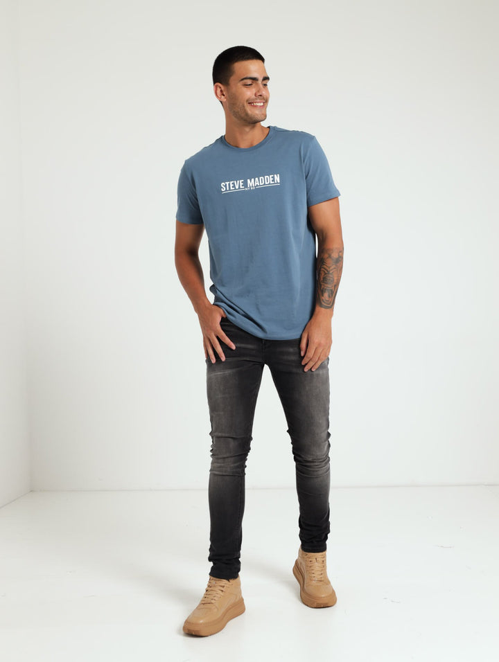 Jackson Crew Neck Logo Tee - Blue