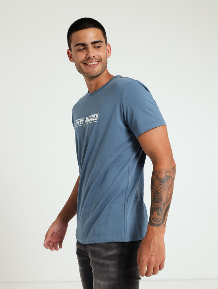 Jackson Crew Neck Logo Tee - Blue