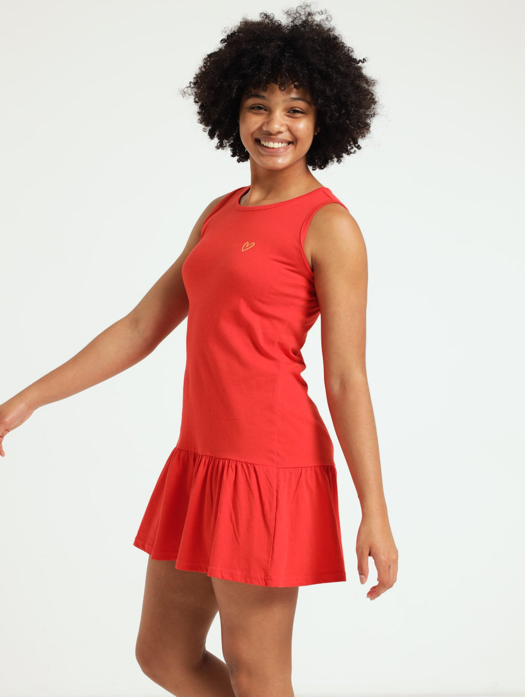 Girls Sleeveless Dress - Red