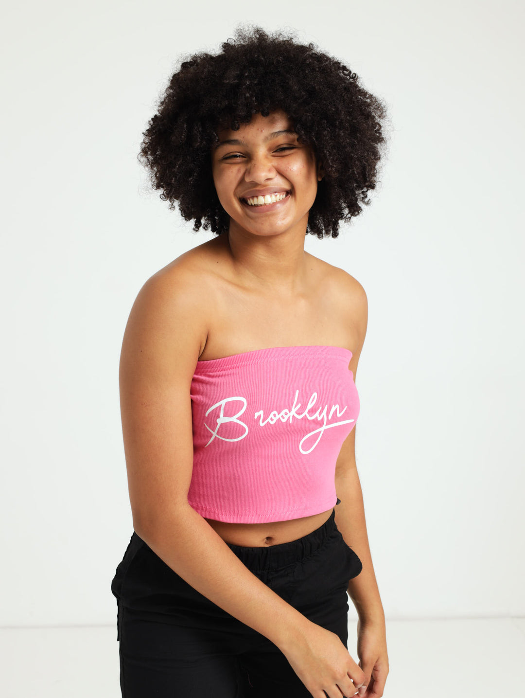 Girls Printed Rib Bandeau - Azelea