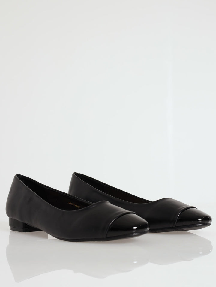 Low Heeled Pump - Black