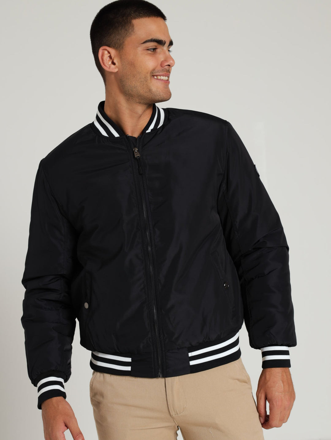 Basic Bomber Jacket - Black