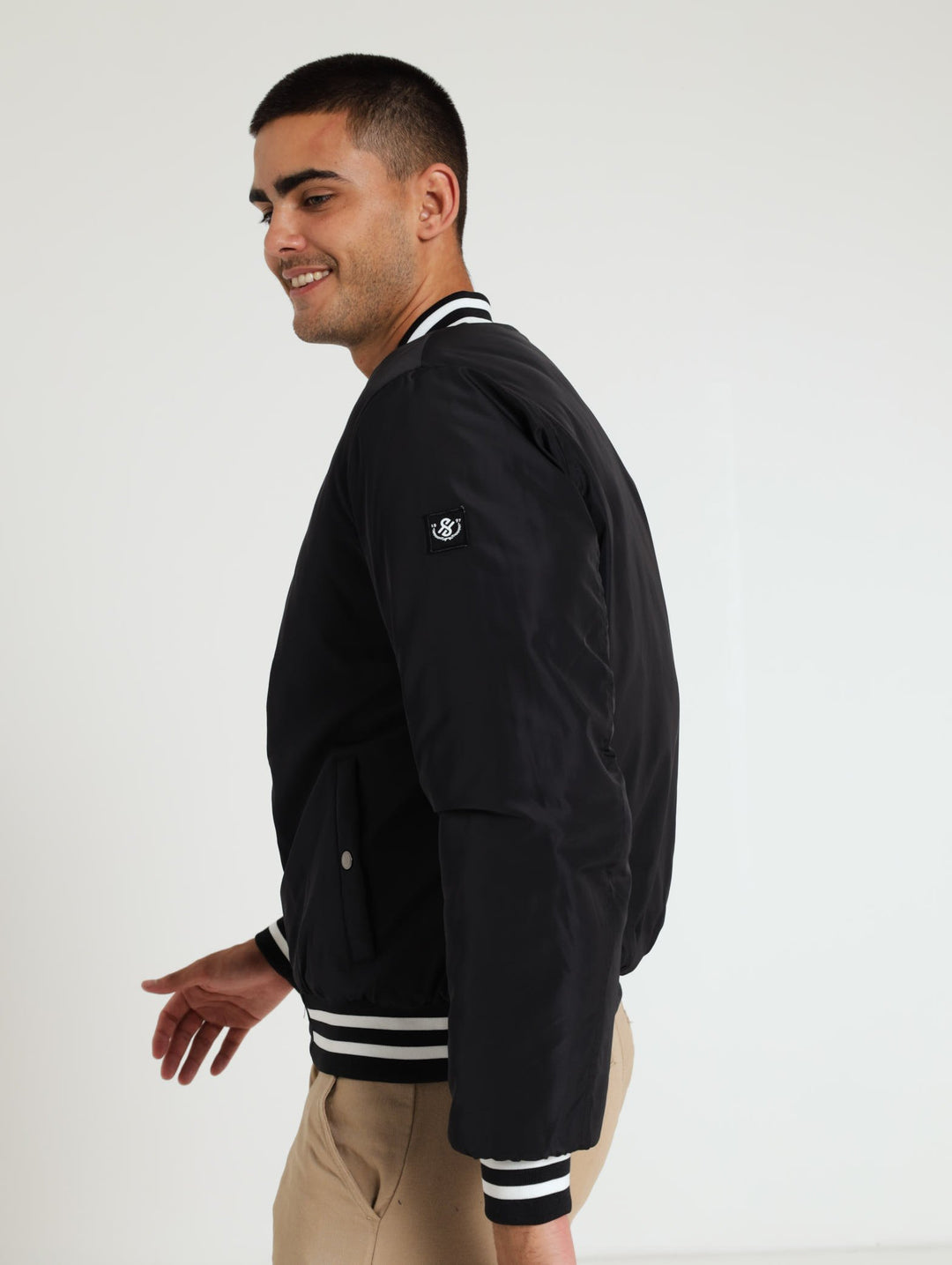 Basic Bomber Jacket - Black