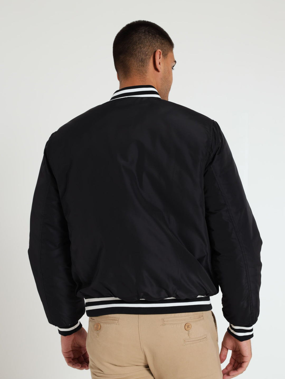 Basic Bomber Jacket - Black