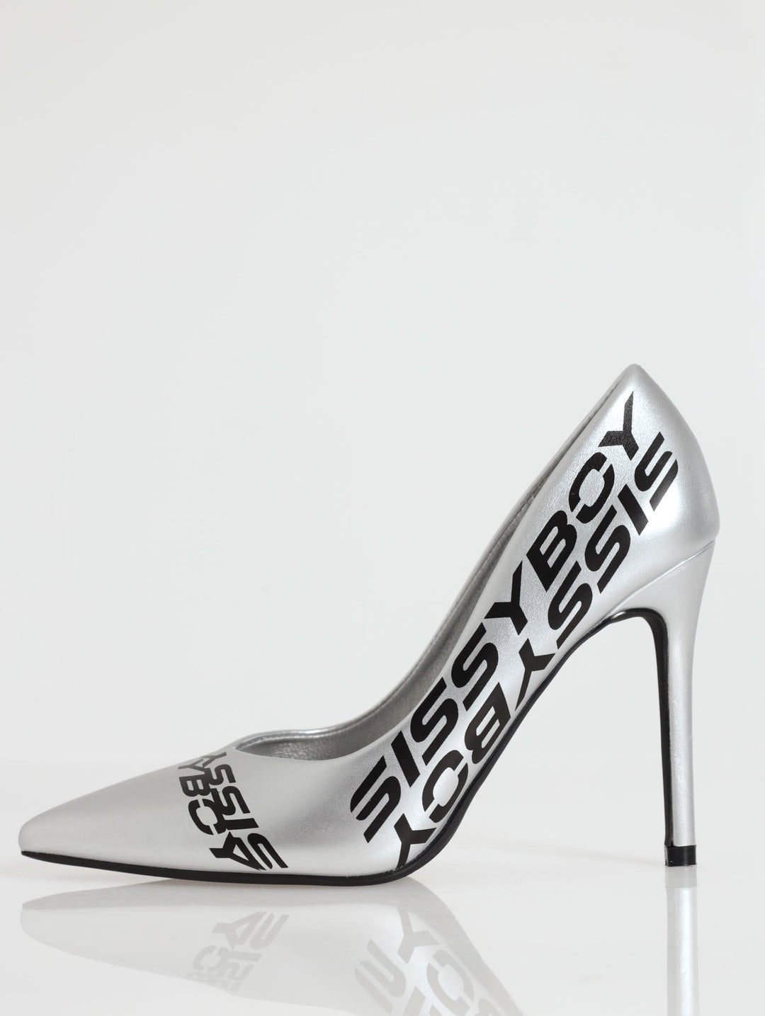 Crank It Up Pointed Court Heel - Silver