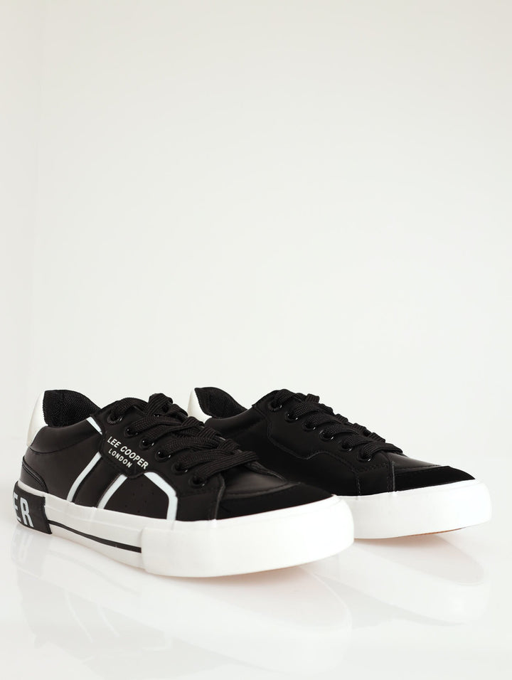 Valentine Low Cut Lace-Up Sneaker - Black/White