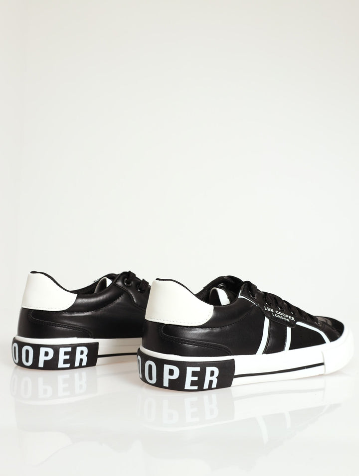 Valentine Low Cut Lace-Up Sneaker - Black/White