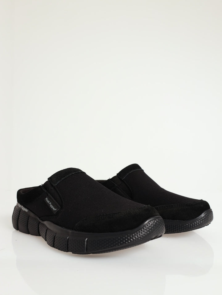 Open Back Comfort Knit Shoe - Black